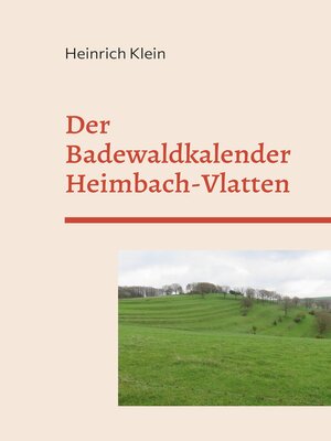 cover image of Der Badewaldkalender Heimbach-Vlatten